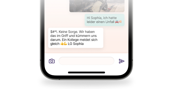 Symbolbild für Chat von der Versicherungs-App Sophia