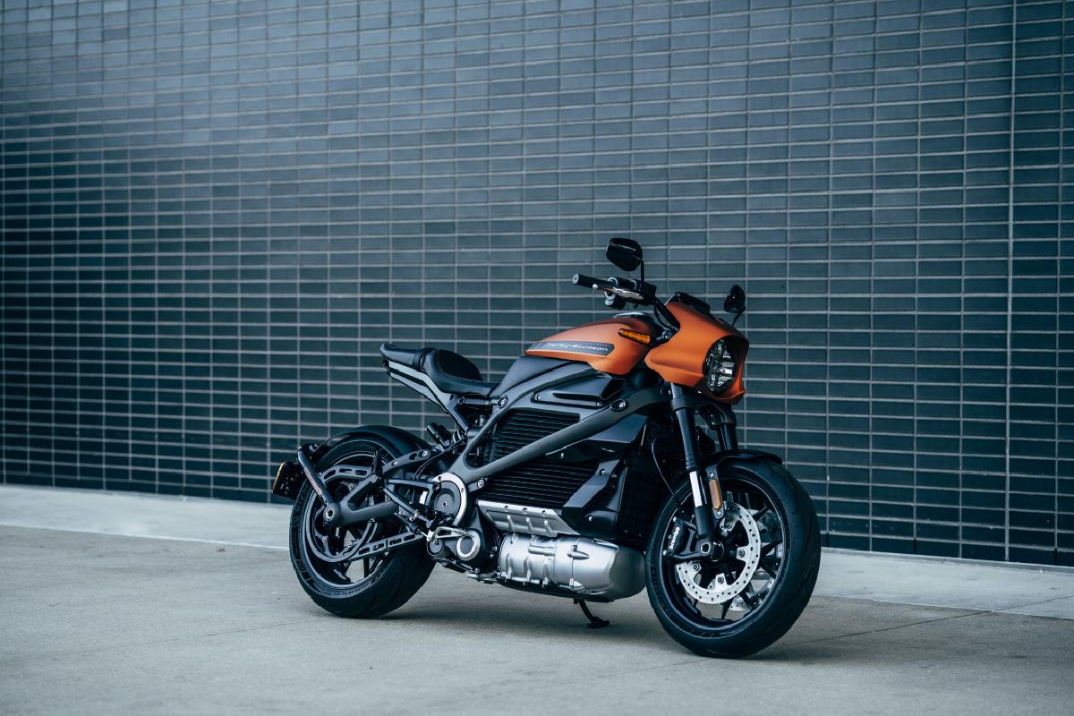 Ein Harley-Davidson Motorrad, das über die Versicherungs-App versichert ist.