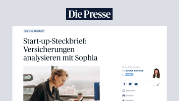 Vorschau auf den Presse Artikel von der Versicherungs-App Sophia