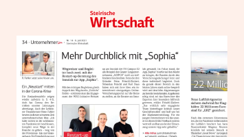 Vorschau auf den Steirischen Wirtschaft Artikel von Versicherungs-App Sophia